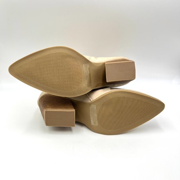 DV Dolce Vita‎ Size 9 Beige Taupe Faux Vegan Leather Western Ankle Boots Shoes - Picture 9 of 15